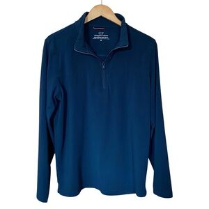 Vineyard Vines Edgartown Shep Shirt 1/4 Zip Cotton Blend in Navy Blue Sz M